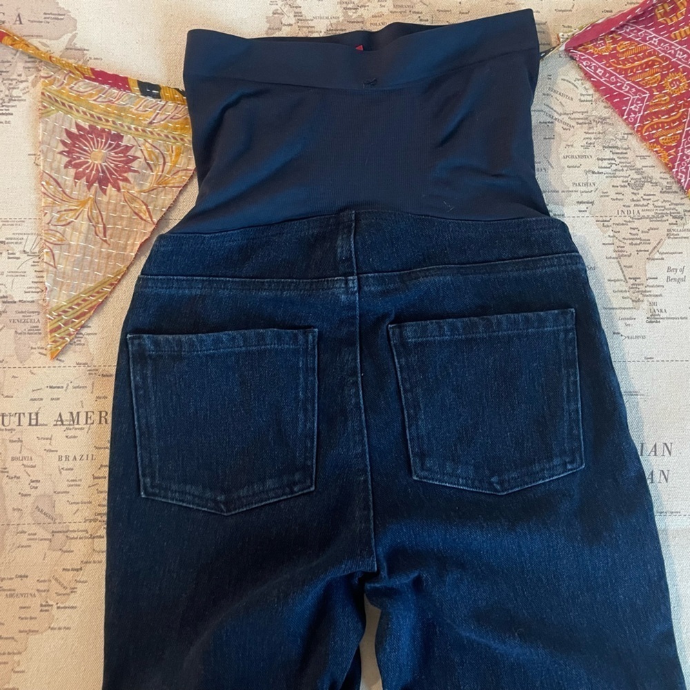 Spanx Maternity Skinny Jeans Dark Wash Size Small EUC - Picture 9 of 14